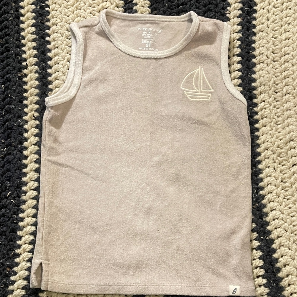 Carter's Toddler Sleeveless Sailboat Tank Top - Light Taupe